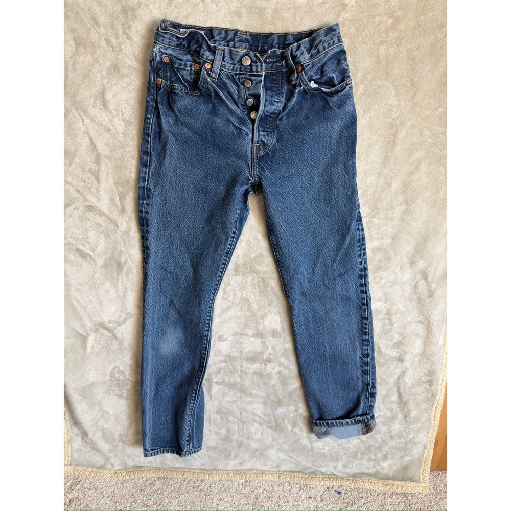 Levis 501 Premium Womens High Rise Straight Leg Button Fly